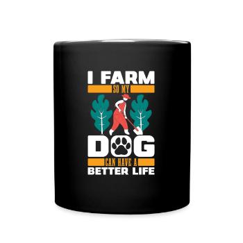 Fermier Chien fermier - Mug uni - noir - Devant