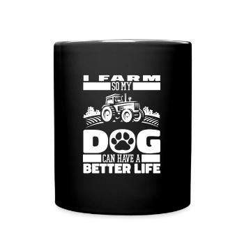 Fermier Chien fermier - Mug uni - noir - Devant