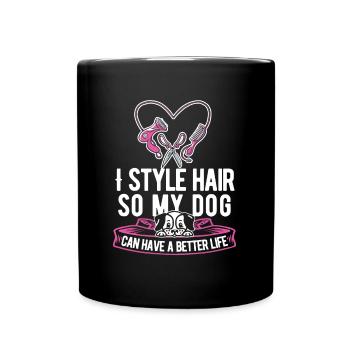 Coiffeur Coiffeur Chien - Mug uni - noir - Devant