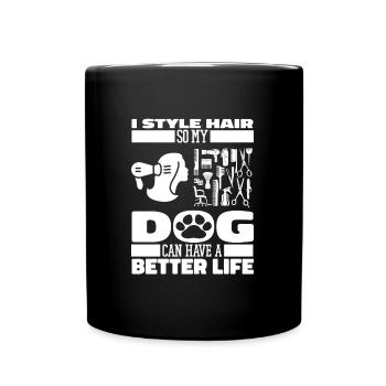 Coiffeur Coiffeur Chien - Mug uni - noir - Devant