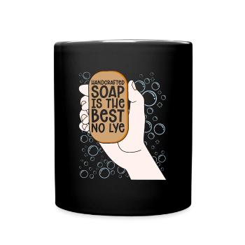 Soapmaking Handcrafted Soap Is The Saponification - Full Colour Mug - black - Front