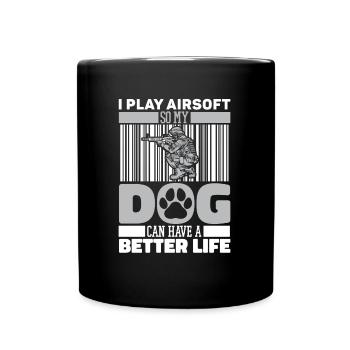 Airsoft Chien - Mug uni - noir - Devant