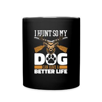 Chasse Chasseur Chien de chasse - Mug uni - noir - Devant