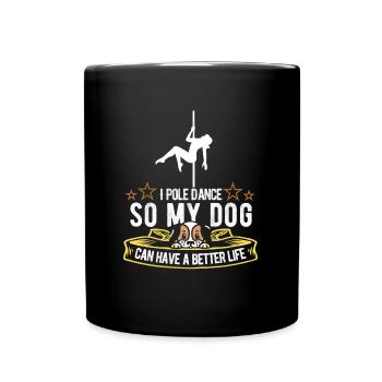 Chien de Pole Dancing - Mug uni - noir - Devant
