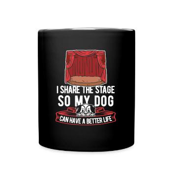 Theater Actor Dog - Full Colour Mug - black - Front