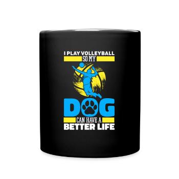 Volleyball Volleyball Volleyball Joueur Chien - Mug uni - noir - Devant