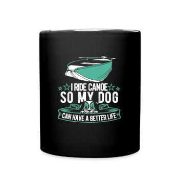 Kanu Kanute Hund - Tasse einfarbig - Schwarz - Vorne