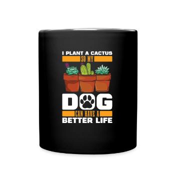 Cactus Garden Dog - Mug uni - noir - Devant