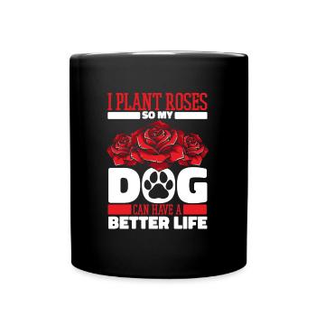 Rose Chien - Mug uni - noir - Devant