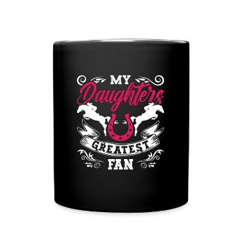 Saut d’obstacles Mes filles Le plus grand saut d’obstacles - Mug uni - noir - Devant