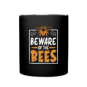 Beekeeping Beware Of The Bees Apiarist Beekeeper - Full Colour Mug - black - Front
