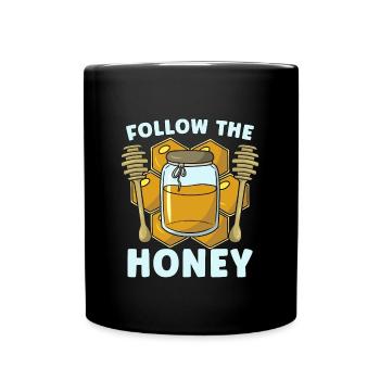 Beekeeping Follow The Honey Apiculturist Beekeeper - Full Colour Mug - black - Front