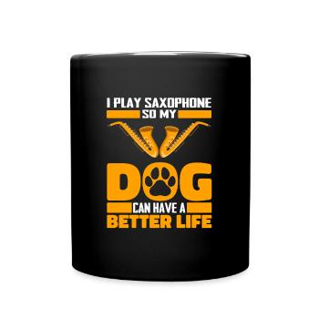 Saxophone Saxophone Chien - Mug uni - noir - Devant