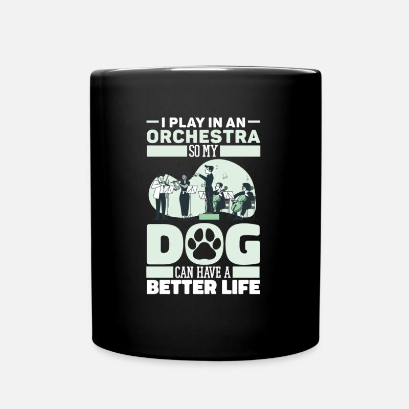 Orchester Hund - Tasse einfarbig - Schwarz