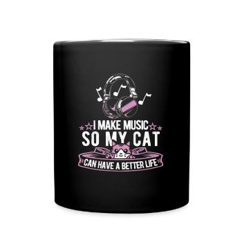 Ingénieur du son Ingénieur Cat - Mug uni - noir - Devant