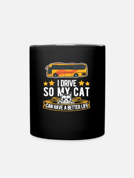 Bus Chauffeur de bus chien - Mug uni - noir