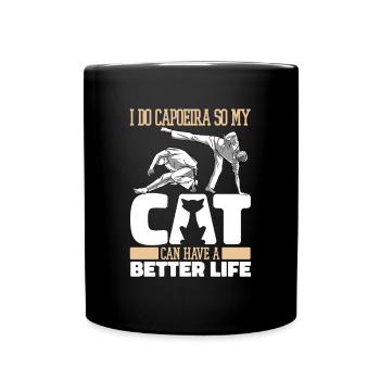 Capoeira Danse Martiale Chat - Mug uni - noir - Devant