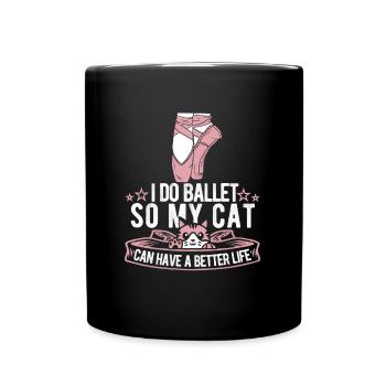 Ballet Balerina Chat - Mug uni - noir - Devant