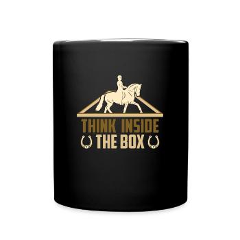 Dressage Pensez à l’intérieur des chevaux Cavalier de dressage - Mug uni - noir - Devant