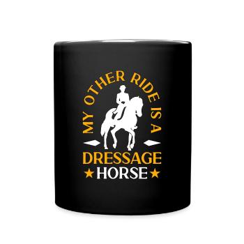 Dressage Mon autre manège est cavalier de dressage équin - Mug uni - noir - Devant