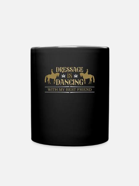 Le dressage danse avec mes chevaux Cavalier de dressage - Mug uni - noir