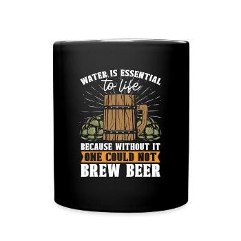 Beer Brewing Water Is Essential To Life Craft Beer - Full Colour Mug - black - Front