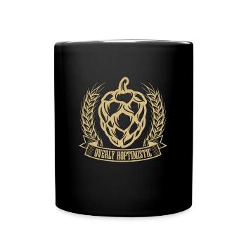 Beer Brewing Overly Hoptimistic Malt Home Brewer - Full Colour Mug - black - Front