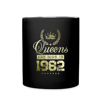 Queens born in 1982 - Full Colour Mug - black - Front
