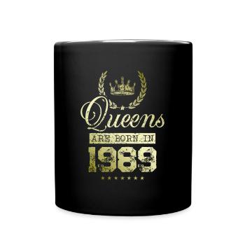Queens born in 1989 - Full Colour Mug - black - Front