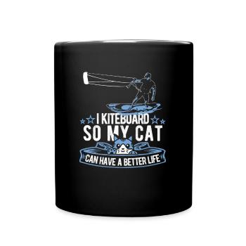 Kitesurfer Kitesurf Kitesurf Cat - Mug uni - noir - Devant