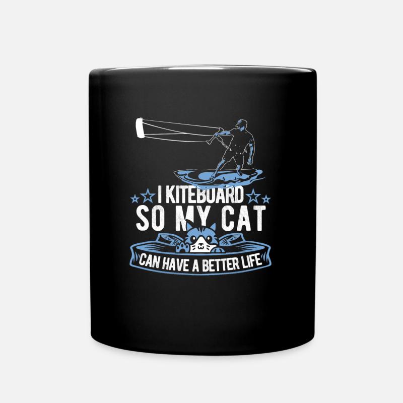 Kitesurfer Kitesurf Kitesurf Cat - Mug uni - noir