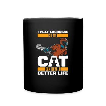 Chat de crosse - Mug uni - noir - Devant