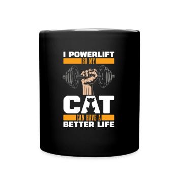 Dynamophilie Powerlifter Cat - Mug uni - noir - Devant