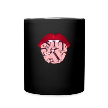 Crane operator Crane operator tongue - Full Colour Mug - black - Front