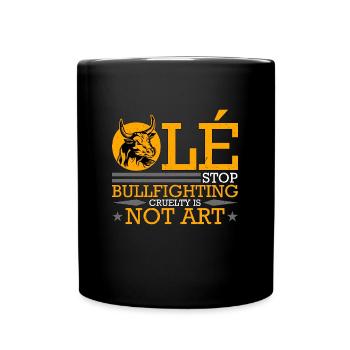 Tauromachie Ole Stop Raffina Cruauté Rodéo - Mug uni - noir - Devant
