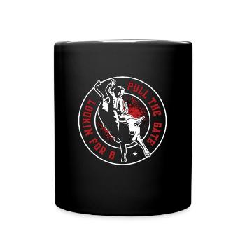 Bull Riding Pull The Gate Rodeo Clown Bull Rider - Tasse einfarbig - Schwarz - Vorne