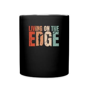 Turmspringen Turmspringer Living On The Edge - Tasse einfarbig - Schwarz - Vorne