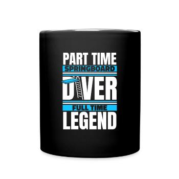 Légende du plongeur plongeur - Mug uni - noir - Devant