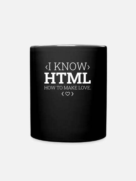 Entwickler Coder Programmierer Html - Tasse einfarbig - Schwarz