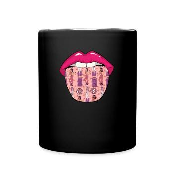 Langue de danseur dansant - Mug uni - noir - Devant