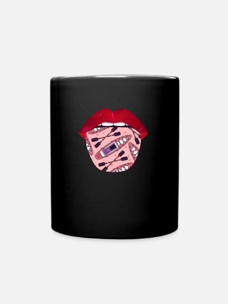 Kajaker Zunge - Tasse einfarbig - Schwarz