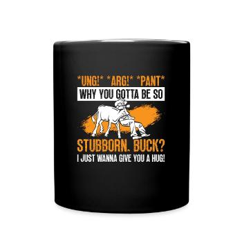 Steer Wrestling Ung Arg Pant Pourquoi vous mollet Roping - Mug uni - noir - Devant