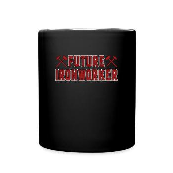 Ironworker Future Ironworker Construction Worker - Full Colour Mug - black - Front