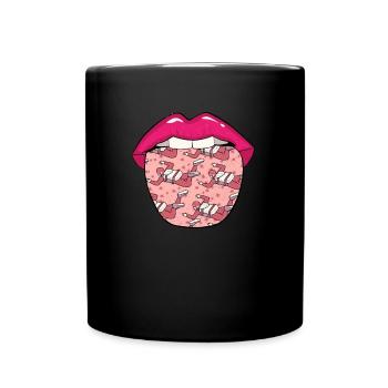 Langue de parachutisme - Mug uni - noir - Devant