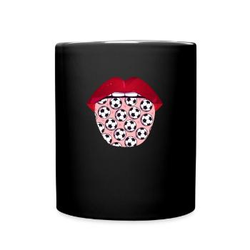 Lingua del calciatore - Tazza monocolore - nero - Fronte