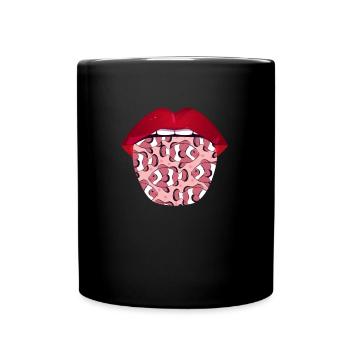 Clownfisch Lippen - Tasse einfarbig - Schwarz - Vorne