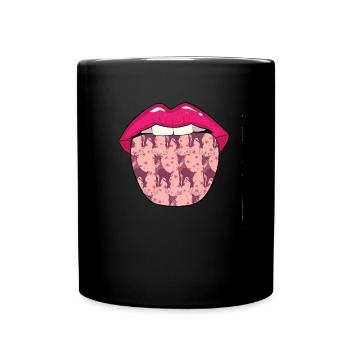 Langue de cerf - Mug uni - noir - Devant
