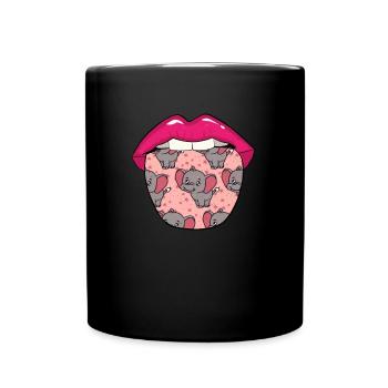 Langue d’éléphant - Mug uni - noir - Devant