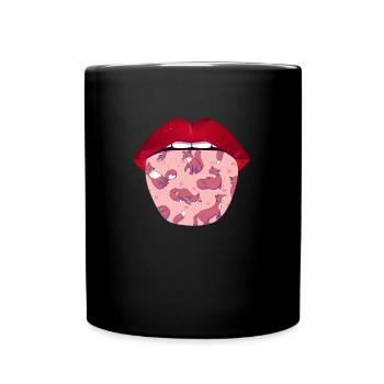 Lèvres de renard - Mug uni - noir - Devant
