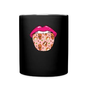 Guinea pig guinea pig tongue - Full Colour Mug - black - Front